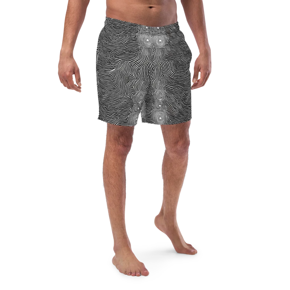 Blacktop Ripples on Swim Trunks — Front