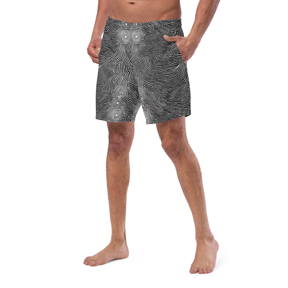Blacktop Ripples on Swim Trunks — Left Front