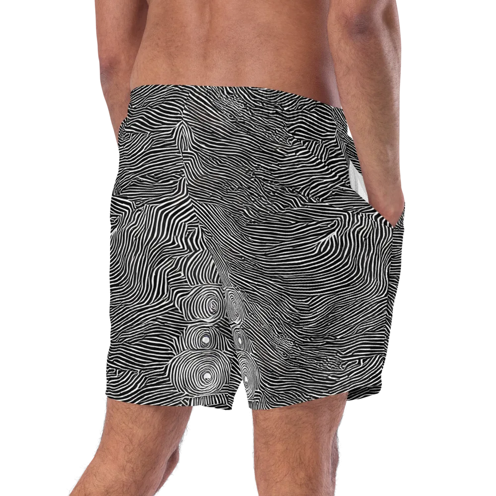 Blacktop Ripples on Swim Trunks — Right Back