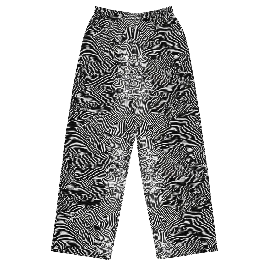 Blacktop Ripples on Wide-Leg Pants — Front
