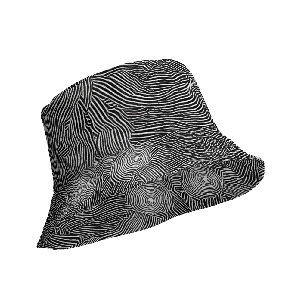 Blacktop Ripples on Reversible Bucket Hat — Product details Outside
