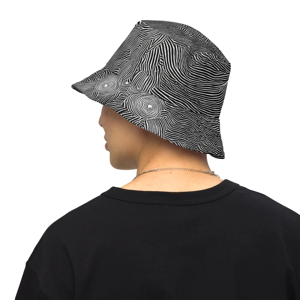 Blacktop Ripples on Reversible Bucket Hat — Back Inside