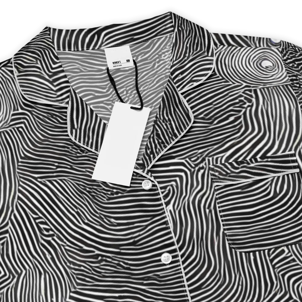 Blacktop Ripples on Women's Short Sleeve Pajama Top — Product details