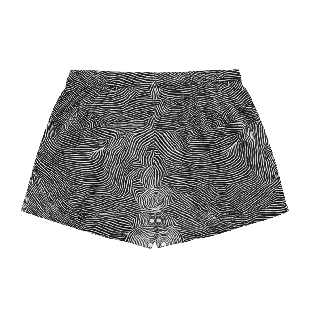 Blacktop Ripples on Women's Pajama Shorts — Back