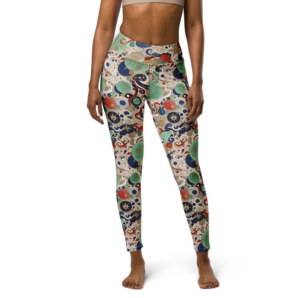Astral Whiskers on Yoga Leggings — Front