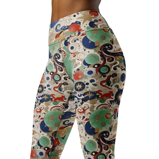 Astral Whiskers on a Yoga Leggings