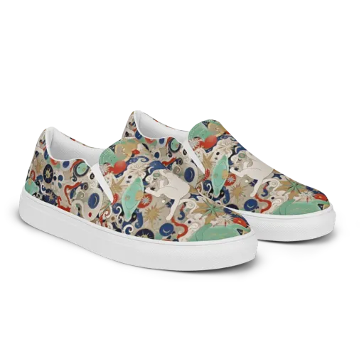 Astral Whiskers on a Men's Slip-On Canvas Shoes