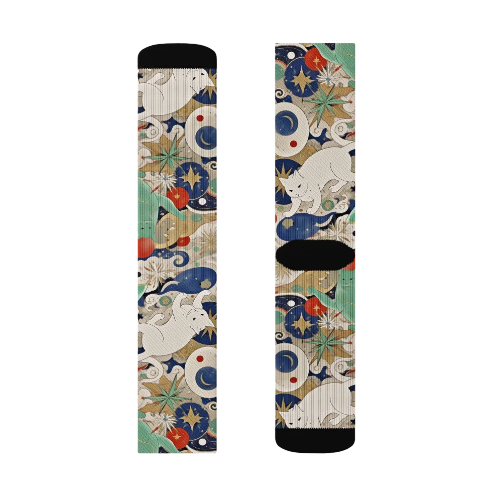 Astral Whiskers on Socks — Right Sock