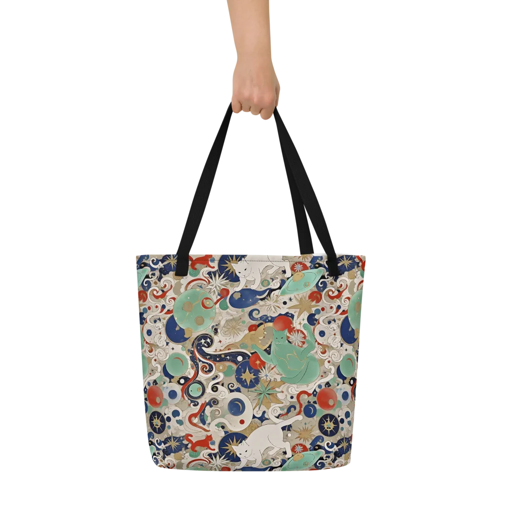 Astral Whiskers on Large Tote Bag W/ Pocket — Front