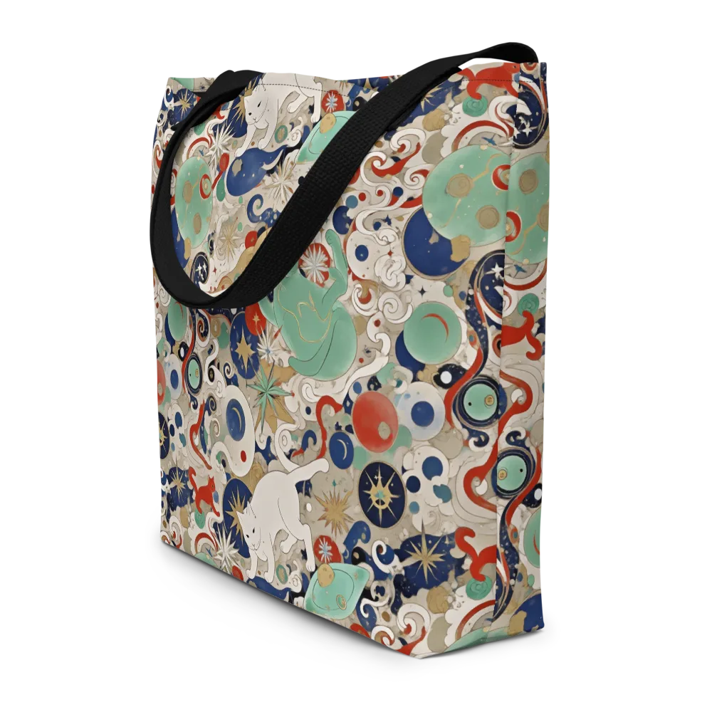 Astral Whiskers on Large Tote Bag W/ Pocket — Front