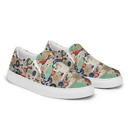 Astral Whiskers on a Women's Slip-On Canvas Shoes