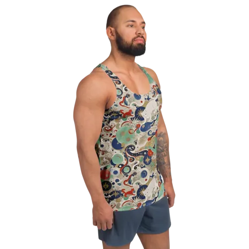 Astral Whiskers on a Men's Tank Top