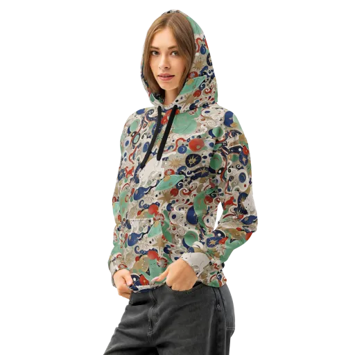 Astral Whiskers on a Cotton Hoodie