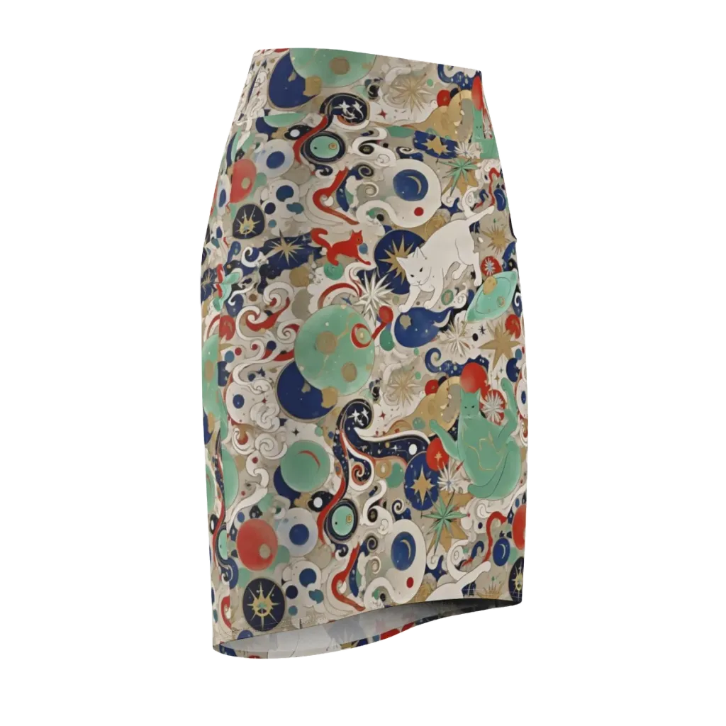 Astral Whiskers on Pencil Skirt — Front Side
