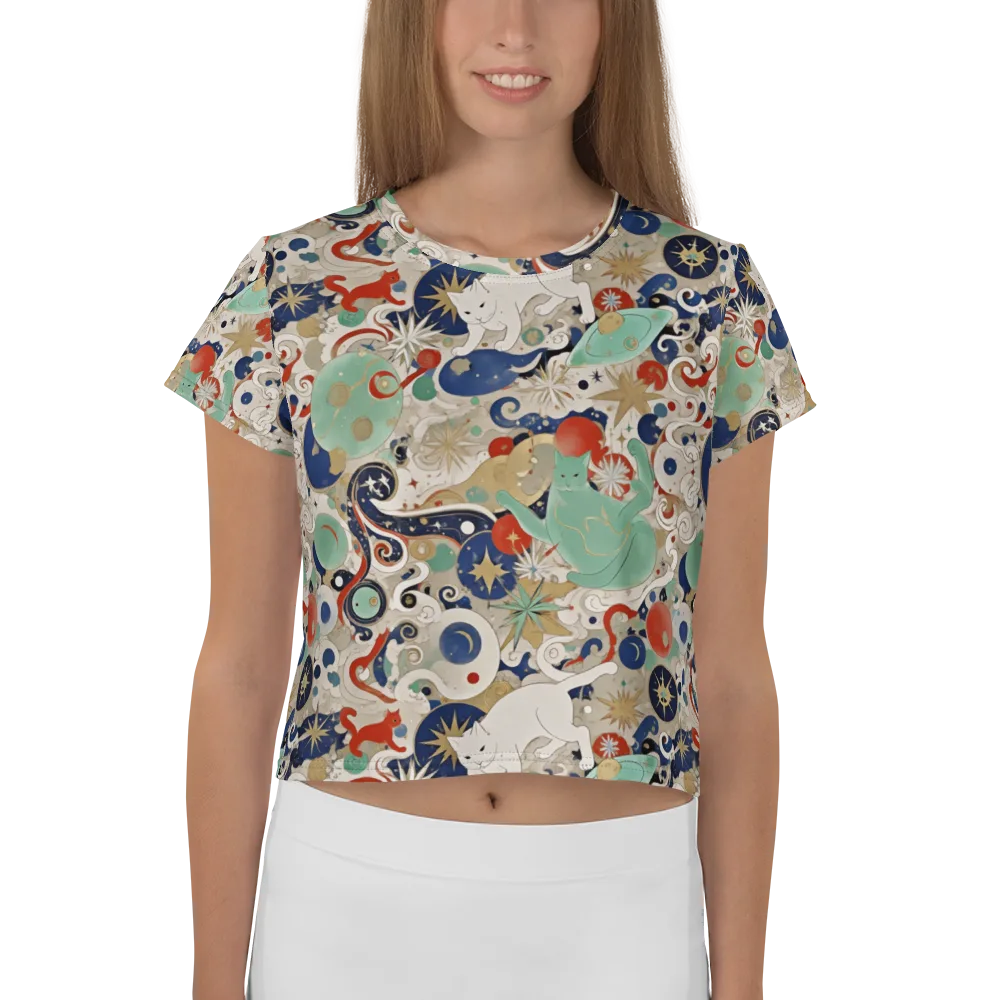 Astral Whiskers on Crop Tee — Front
