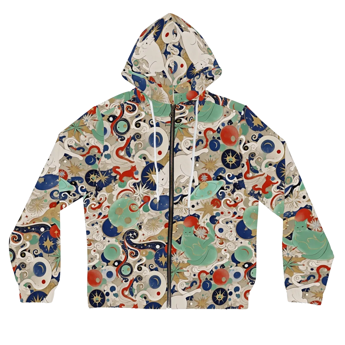 Astral Whiskers on Women's Full-Zip Hoodie — Front