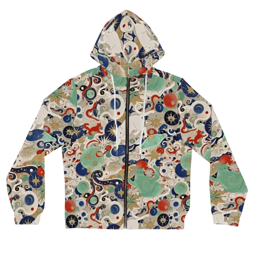 Astral Whiskers on a Women's Full-Zip Hoodie