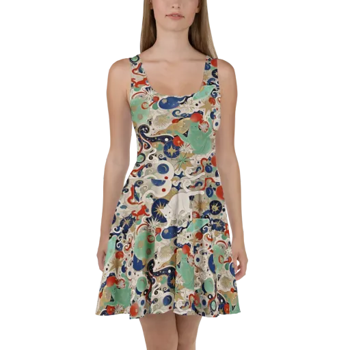 Astral Whiskers on a Skater Dress