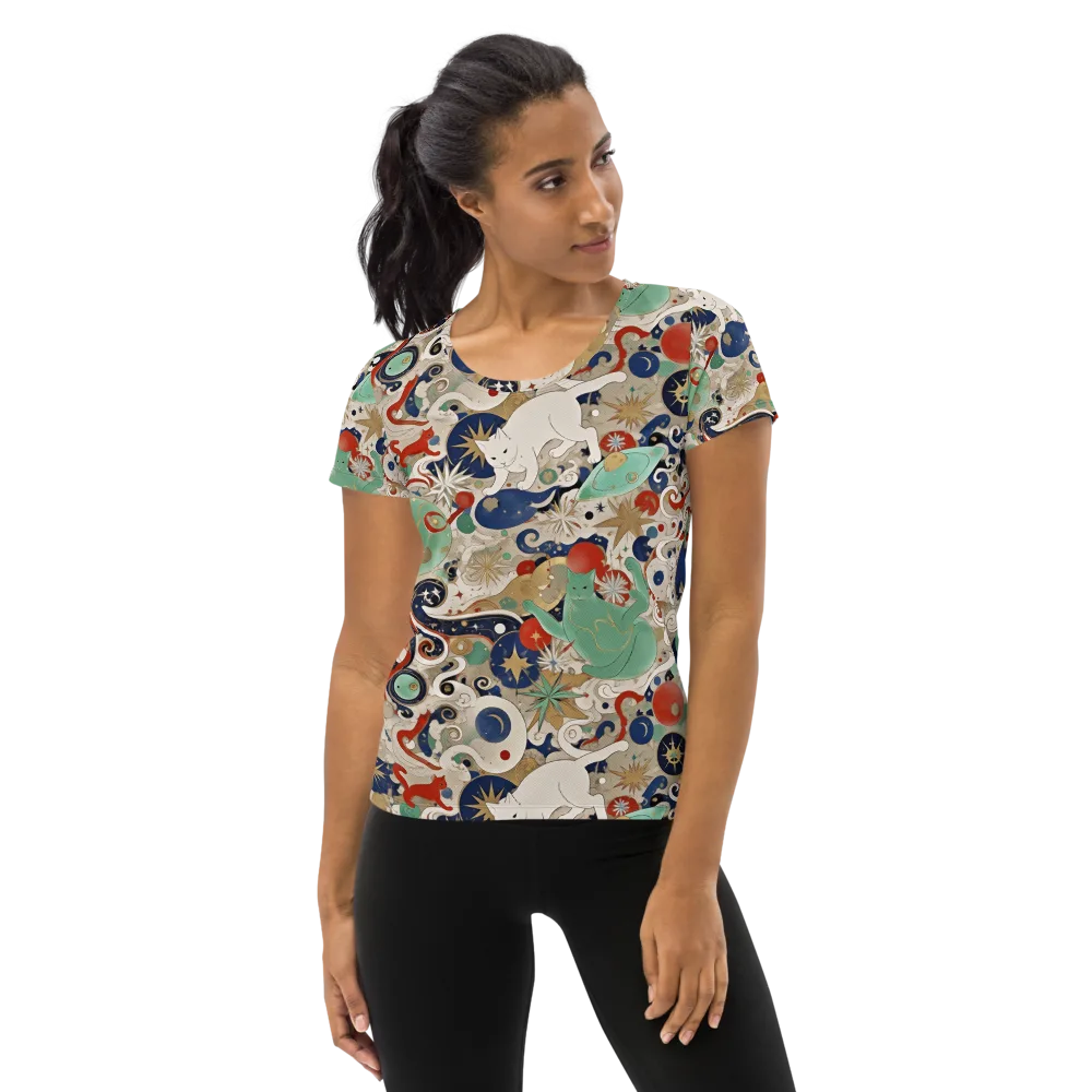 Astral Whiskers on Women's Athletic T-Shirt — Front