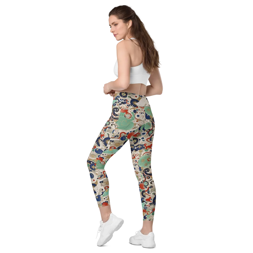 Astral Whiskers on Leggings with Pockets — Left Back