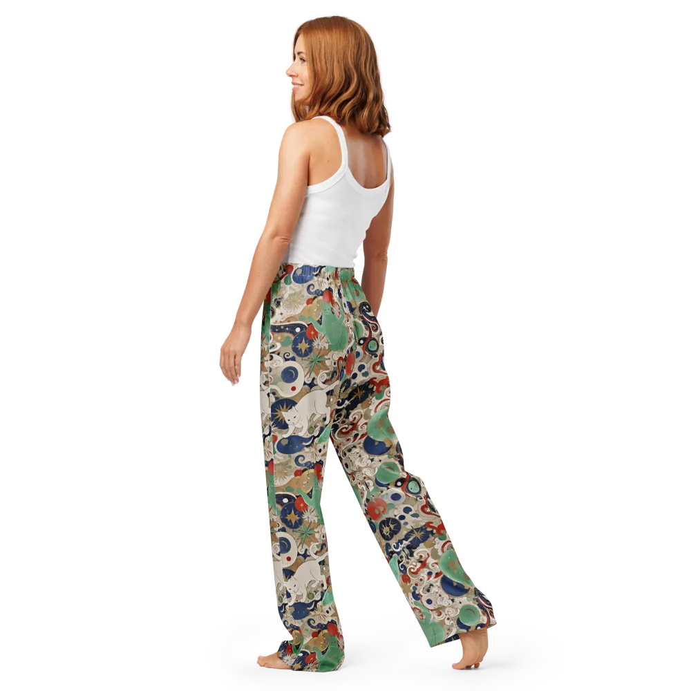 Astral Whiskers on Women's Pajama Pants — Back