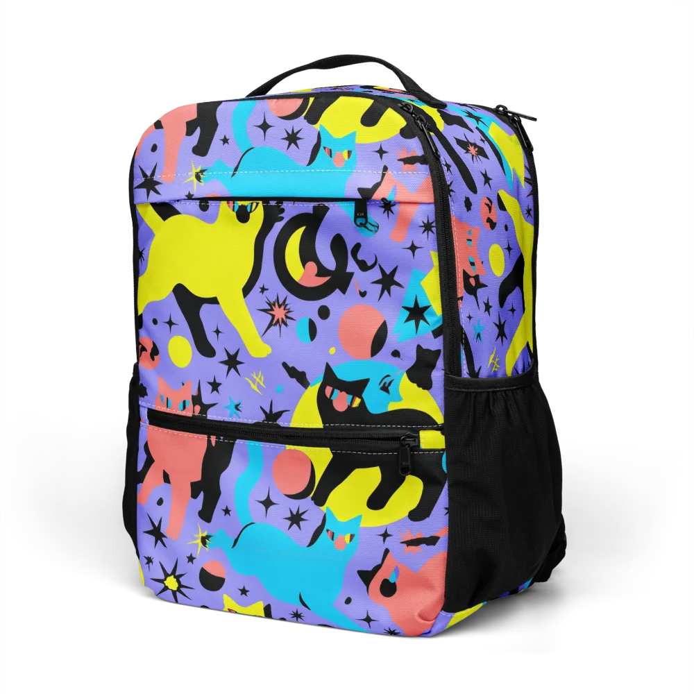 Lunar Meowdown on Utility Backpack — Left Front