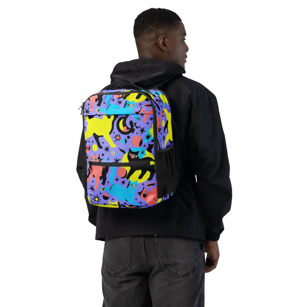 Lunar Meowdown on Utility Backpack — Back