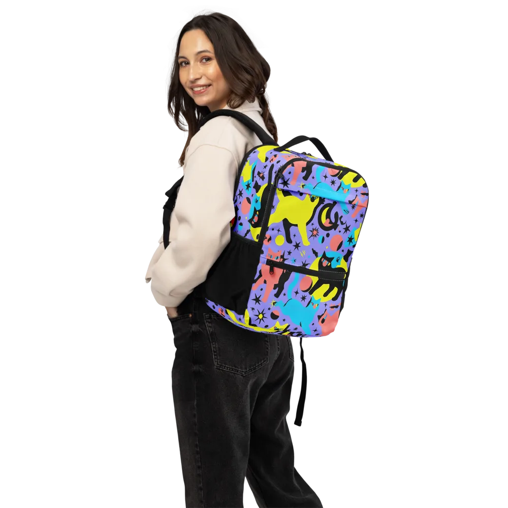 Lunar Meowdown on Utility Backpack — Back
