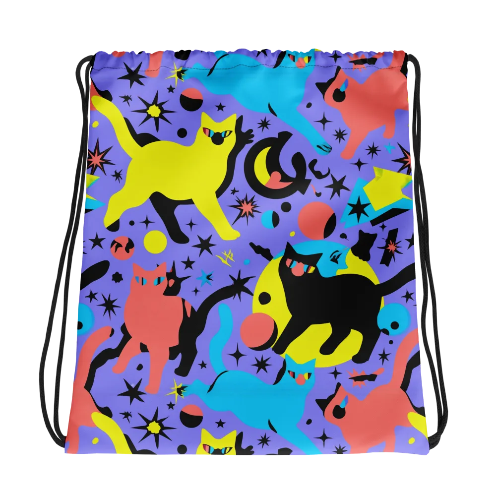 Lunar Meowdown on Drawstring Bag — Photo