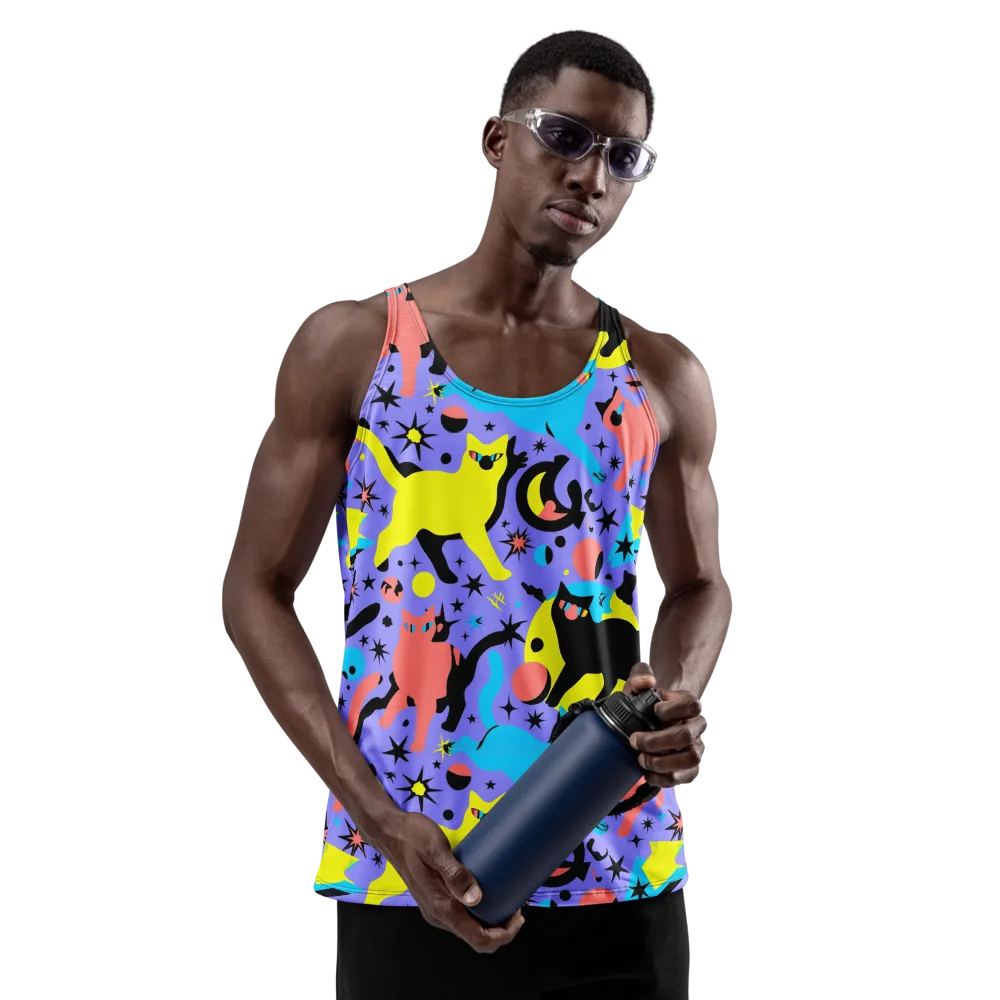 Lunar Meowdown on Men's Tank Top — Front