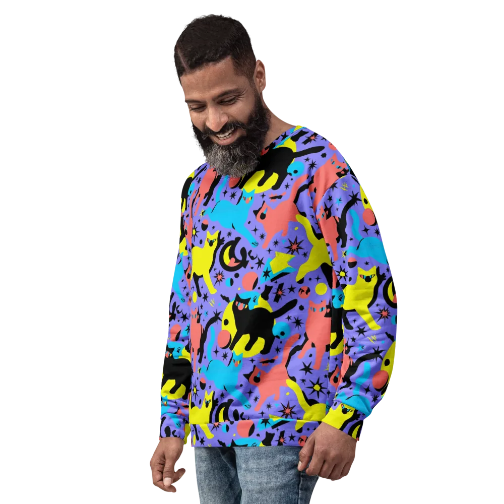 Lunar Meowdown on Sweatshirt — Left Front
