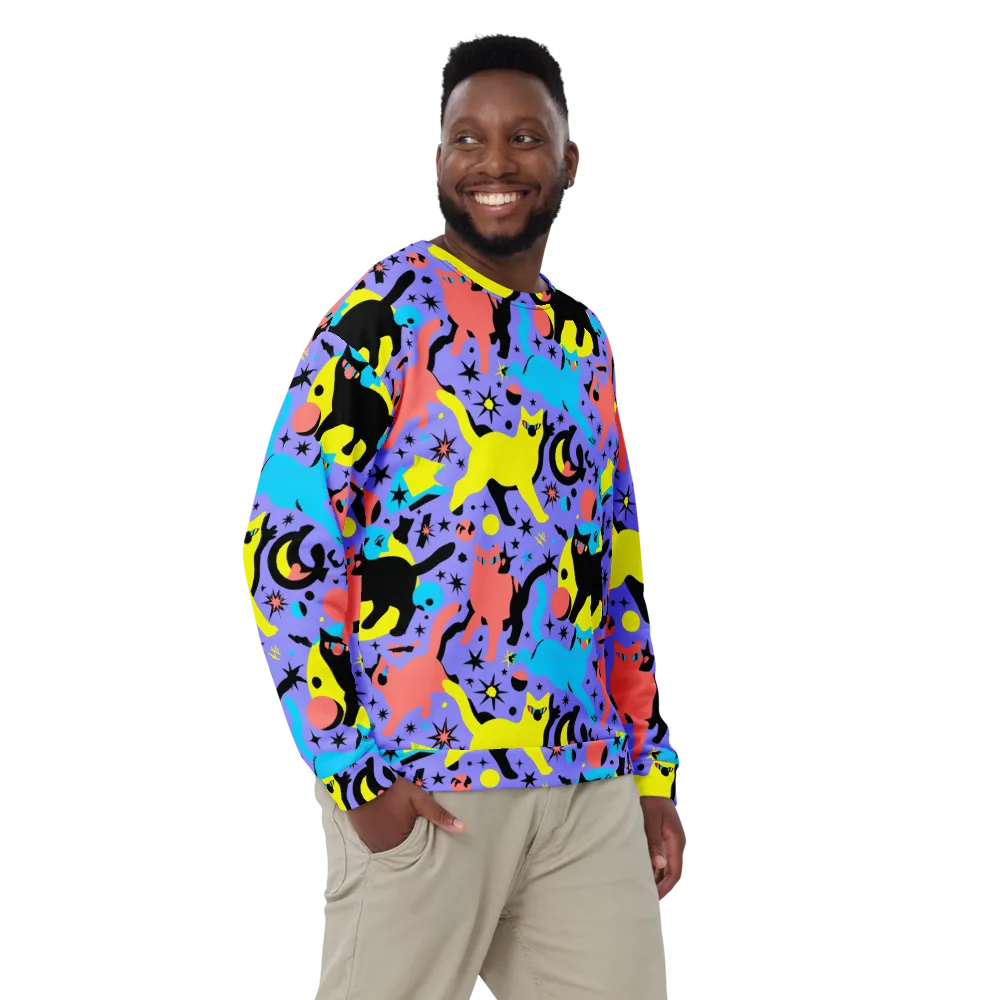 Lunar Meowdown on Sweatshirt — Front