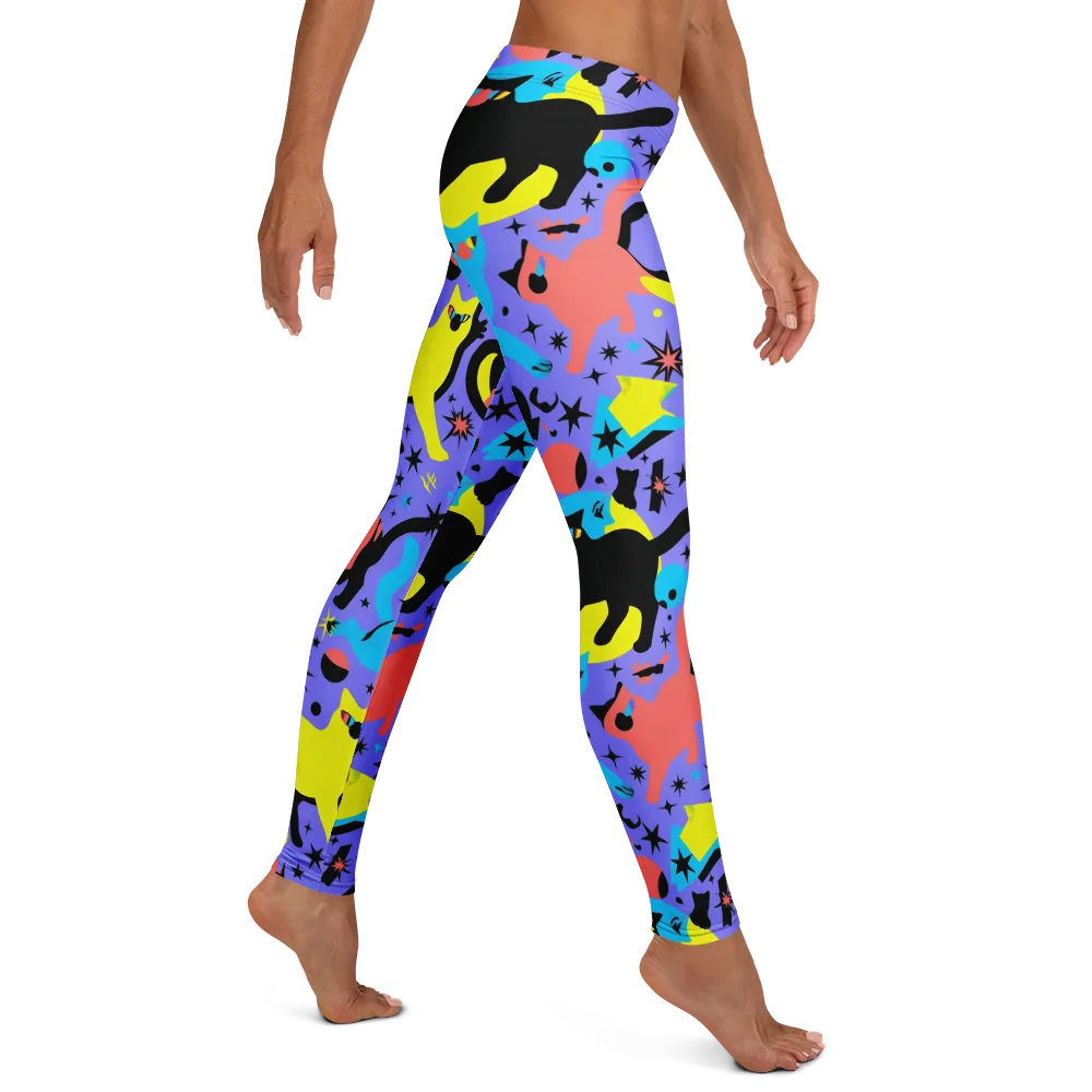 Lunar Meowdown on Leggings — Right