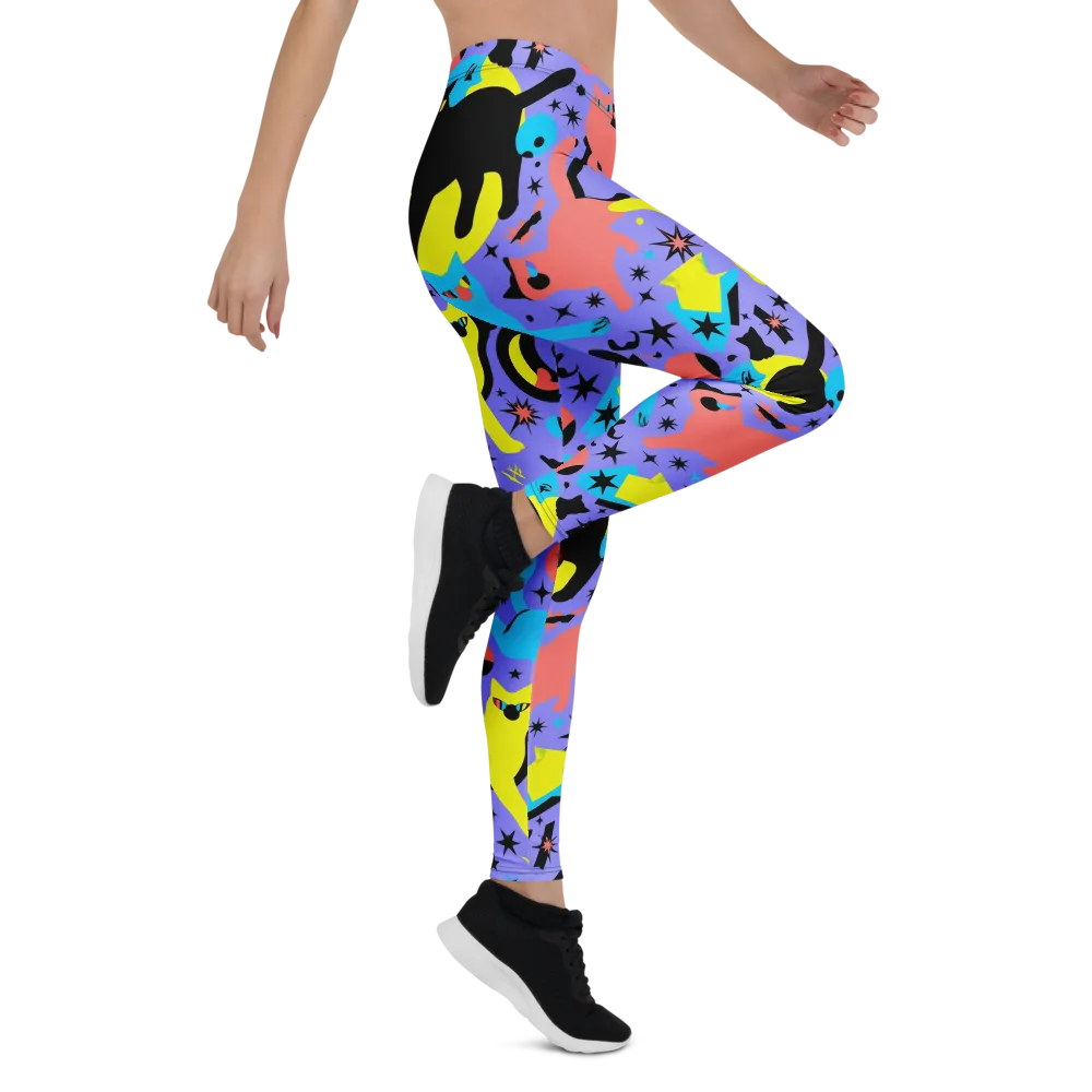 Lunar Meowdown on Leggings — Right