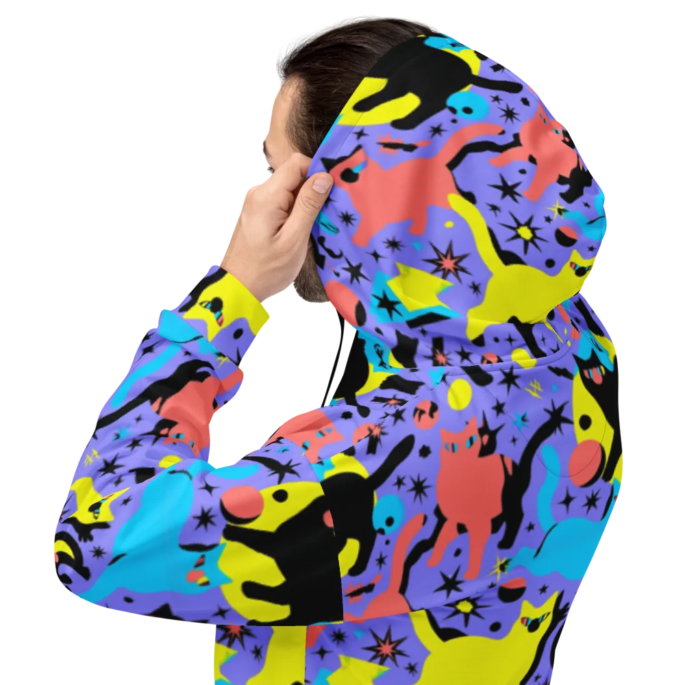 Lunar Meowdown on Hoodie — Back