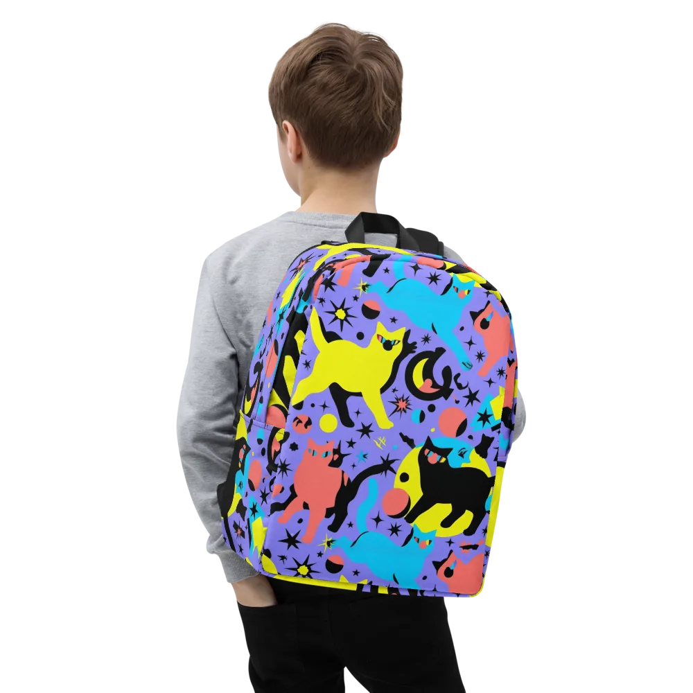 Lunar Meowdown on Minimalist Backpack — Zoomed-in