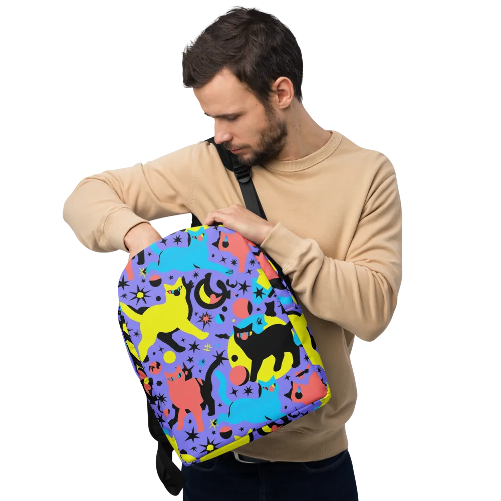 Lunar Meowdown on Minimalist Backpack — Front