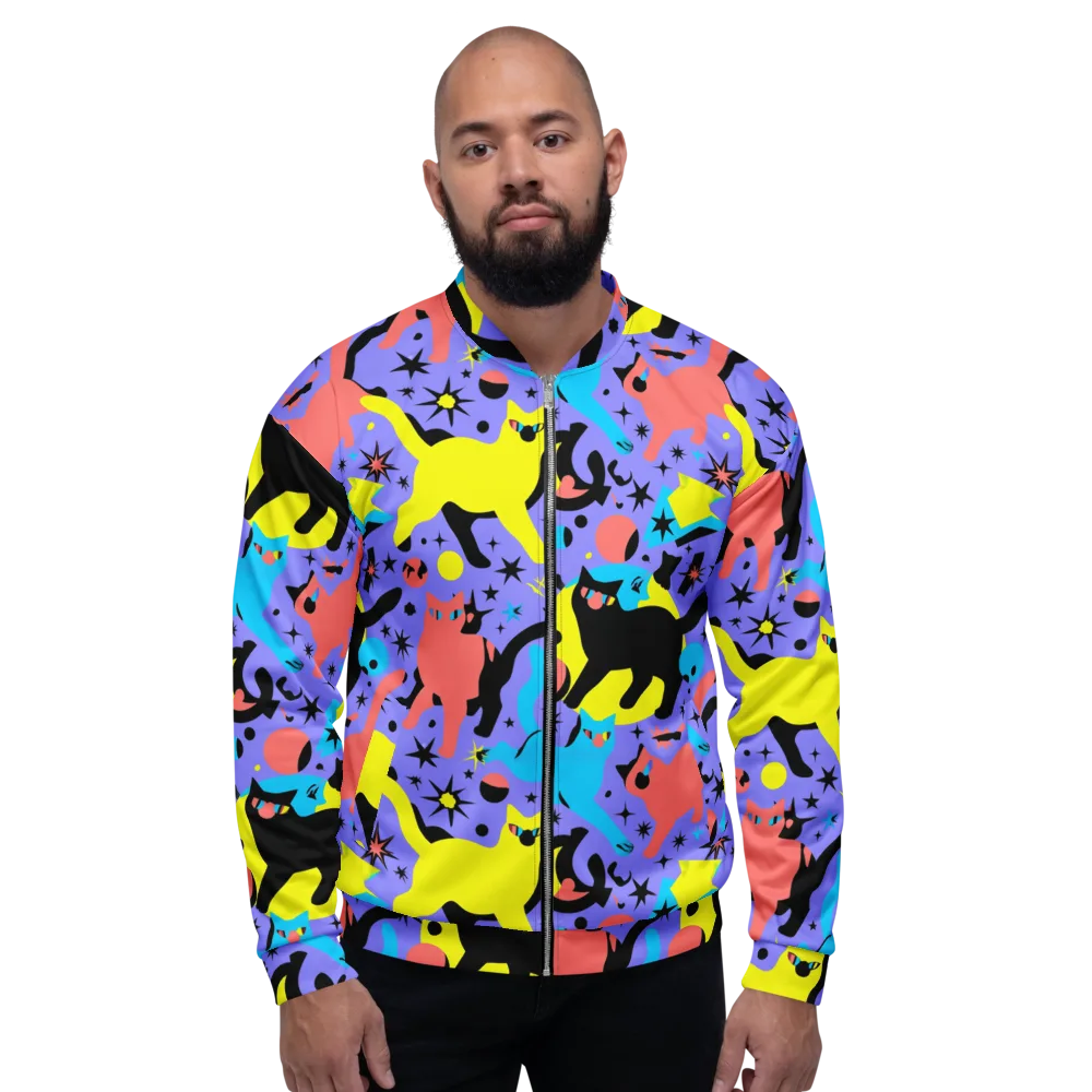 Lunar Meowdown on Bomber Jacket — Front