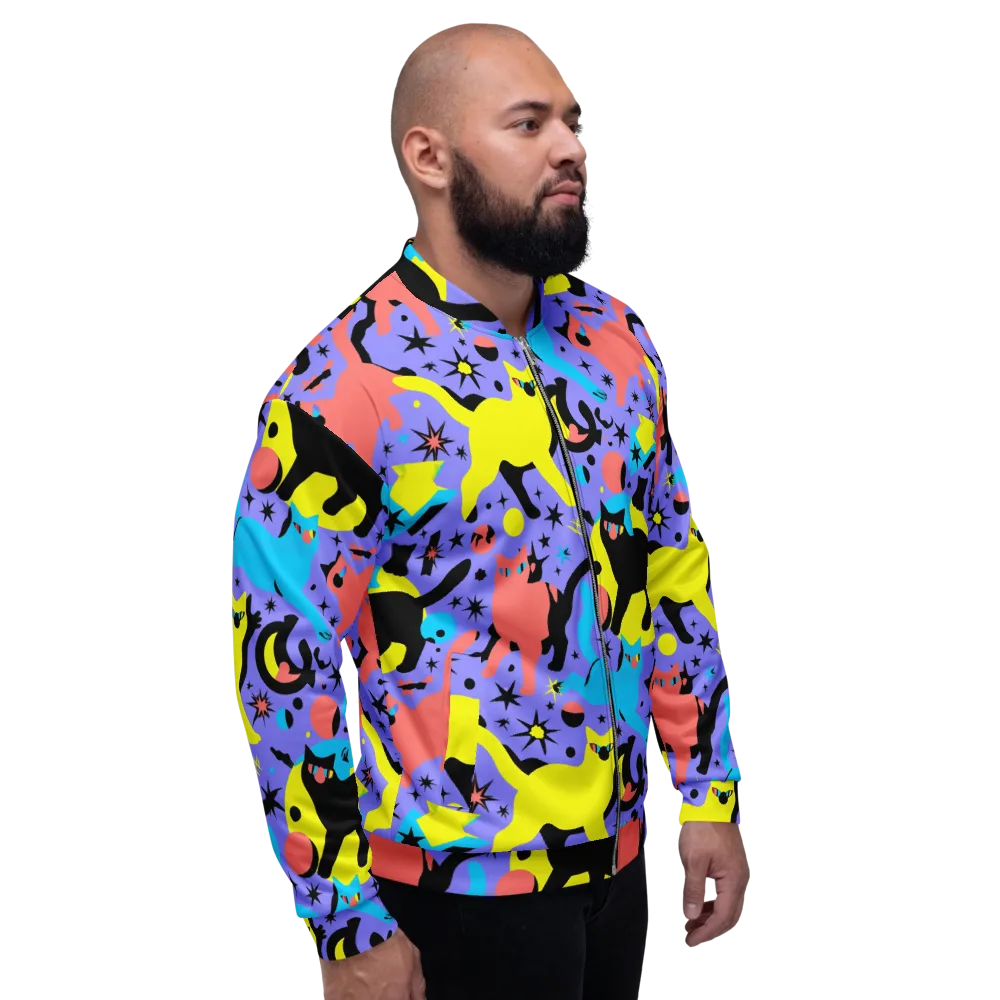 Lunar Meowdown on Bomber Jacket — Right