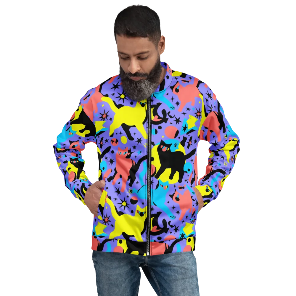 Lunar Meowdown on Bomber Jacket — Front