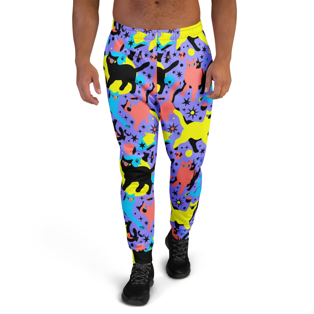 Lunar Meowdown on Men's Joggers — Front