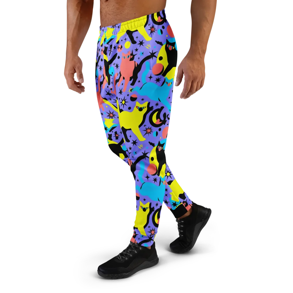 Lunar Meowdown on Men's Joggers — Left