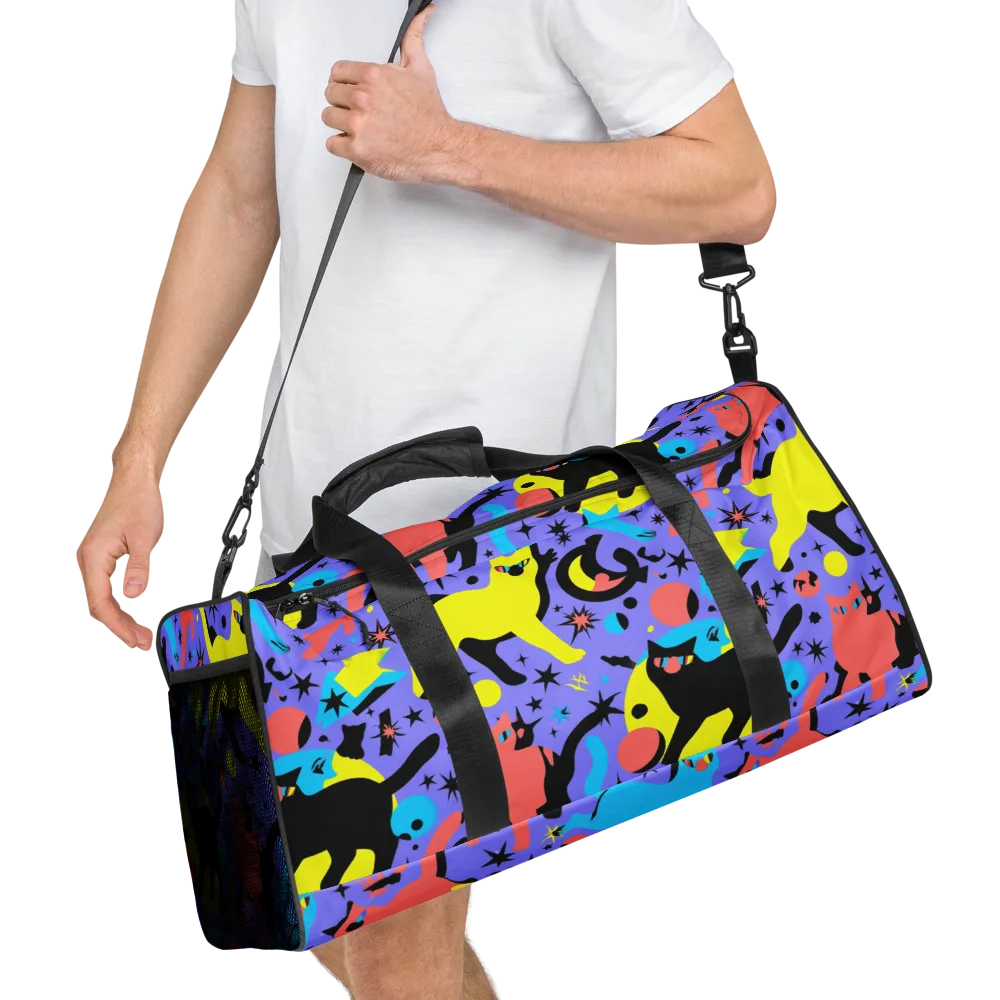 Lunar Meowdown on Duffle Bag — Right Front
