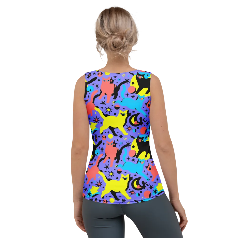 Lunar Meowdown on Women's Tank Top — Back