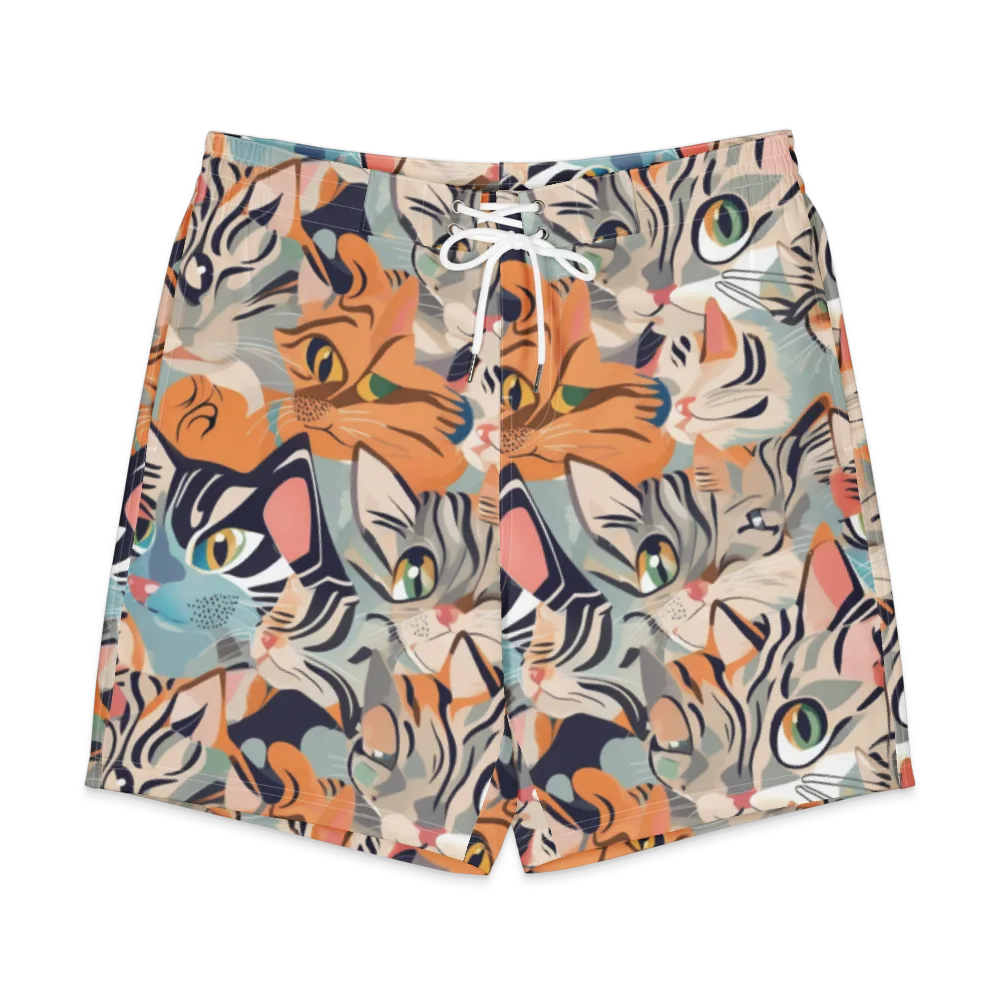 Calico Kaleidoscope on Men's Board Shorts — Front