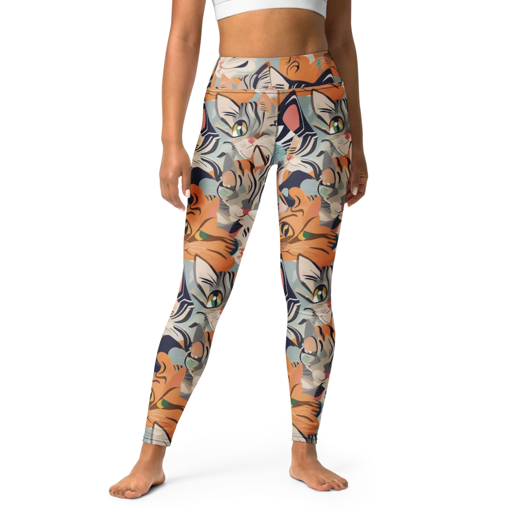 Calico Kaleidoscope on Yoga Leggings — Front