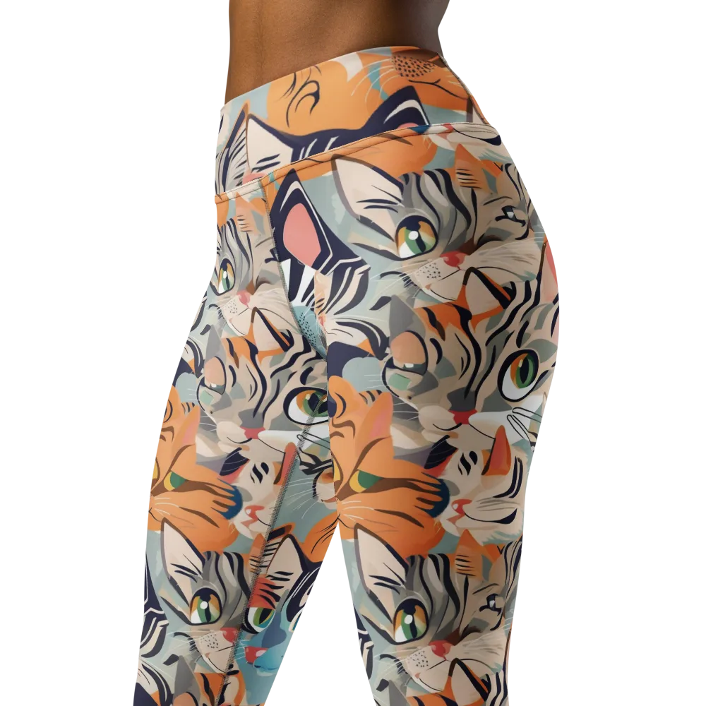 Calico Kaleidoscope on Yoga Leggings — Left Front