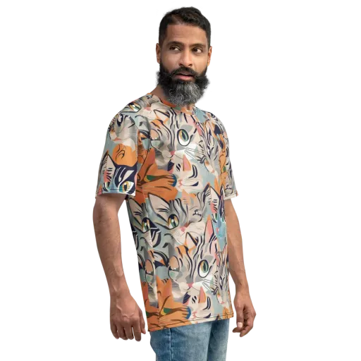 Calico Kaleidoscope on a Men's Crew Neck T-Shirt