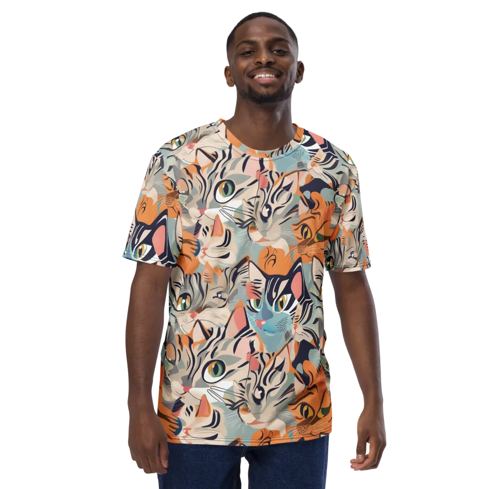 Calico Kaleidoscope on Men's Crew Neck T-Shirt — Front