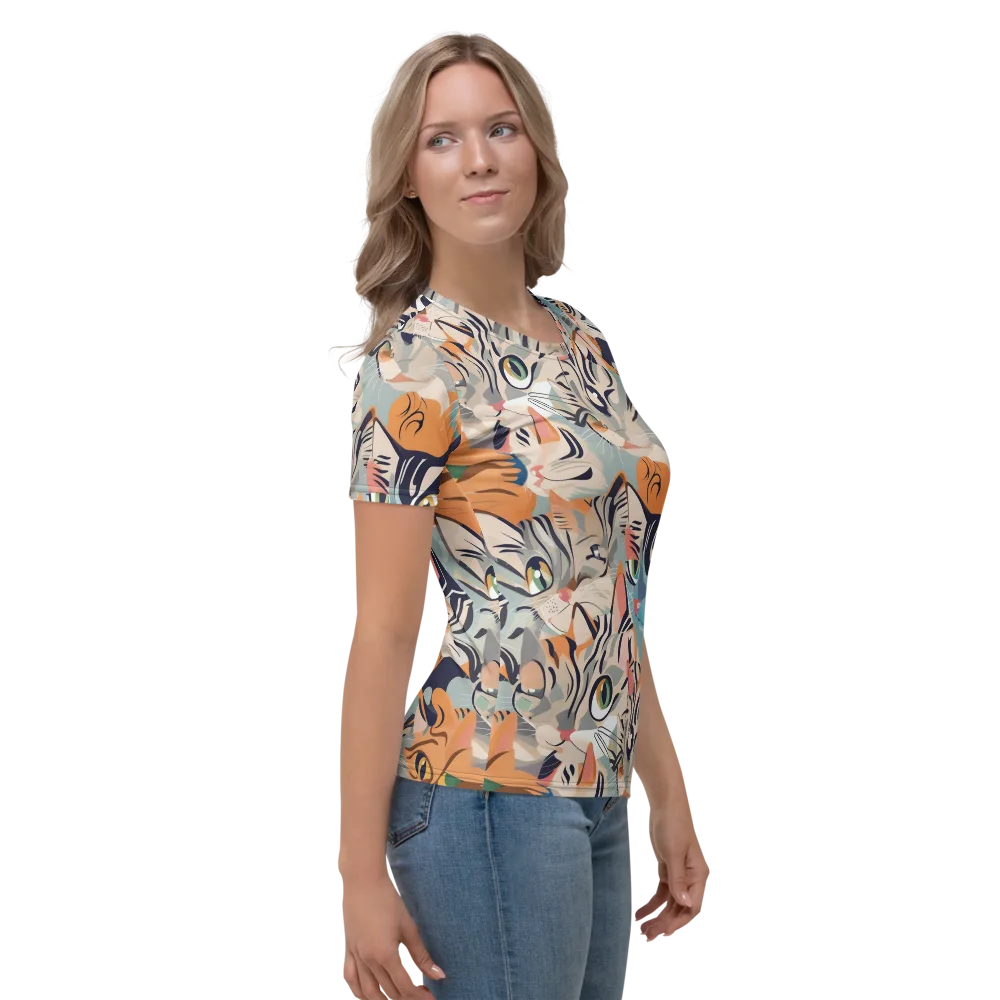 Calico Kaleidoscope on Women's Crew Neck T-Shirt — Right